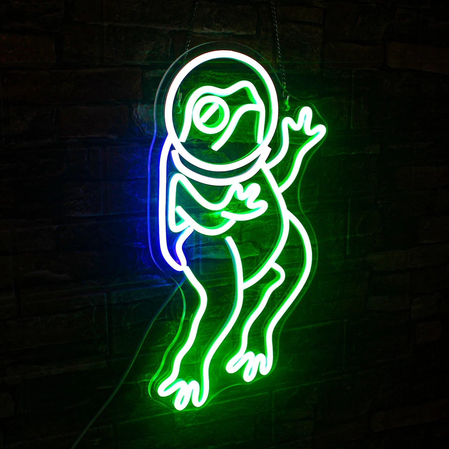 Green Frog Neon Sign