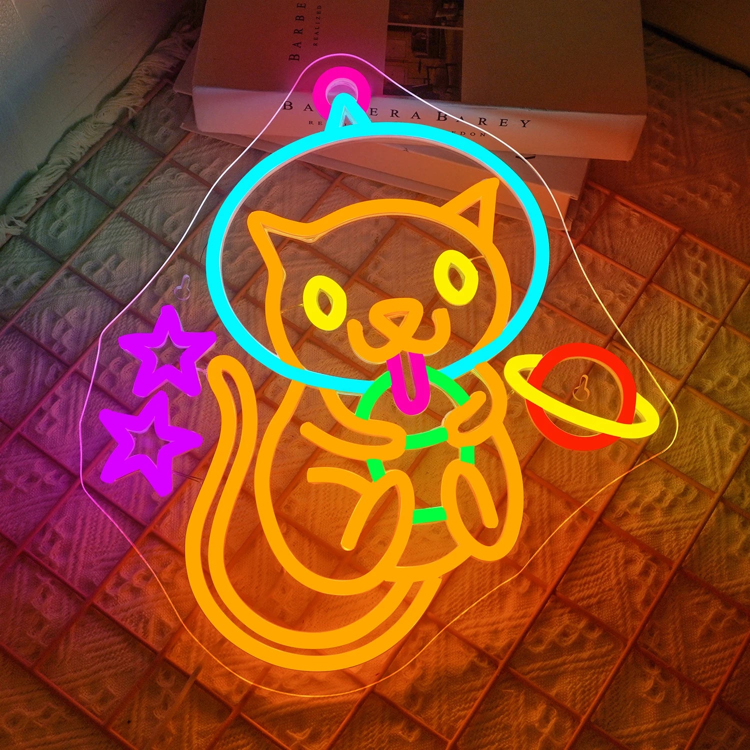 Boba Tea Cat Neon Sign